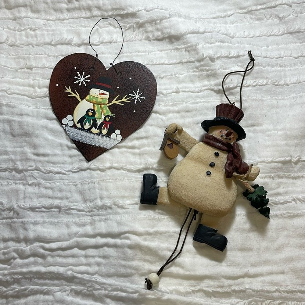 Rustic Snowman Ornament Bundle